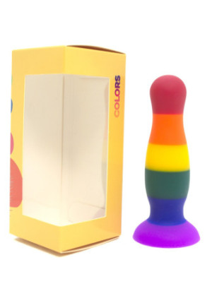 Plug anal ventouse multicouleur taille S - A-005-RAI-S